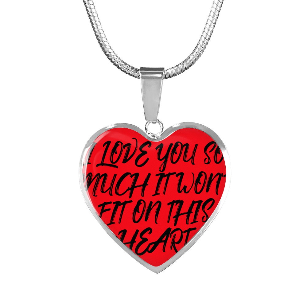 Personalized Heart Necklace Love Necklace Silver Gold Custom Girlfriend Necklace Wife Necklace Engraved Pendant Birthday Gift For Her Cute