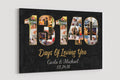 36th Anniversary Photo Collage Canvas: Custom Year Art Gift