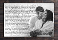 Personalized Wedding Song Lyric Canvas Print: Custom Photo Gift