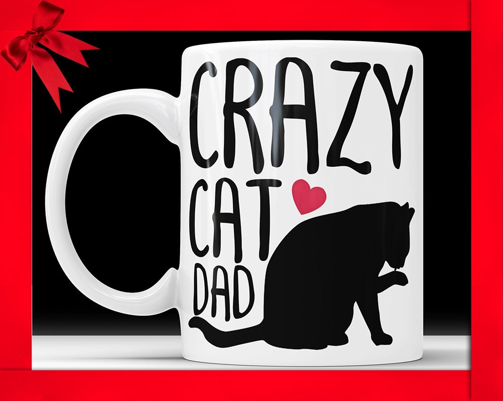 Crazy Cat Dad Coffee Mug: Ceramic Cat Lover Gift