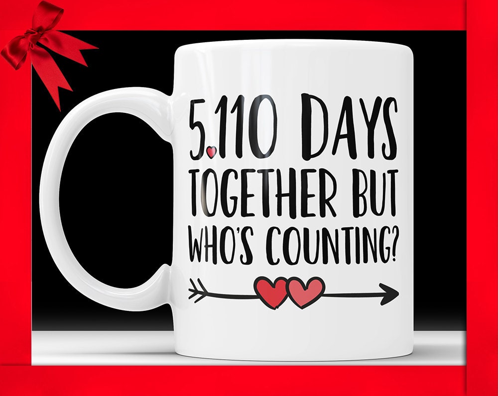 14th Anniversary Coffee Mug: 5110 Days Together Funny Gift