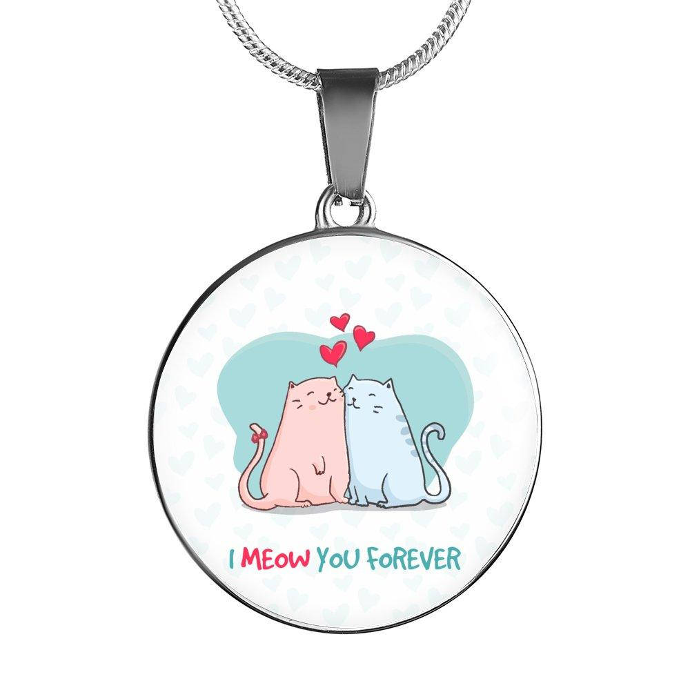 I Meow You Forever - Cute Luxury I Love You Necklace Cat Gift For Women Best Friend Present Birthday Gift To Wife Cat Lady Gifts Anniversary