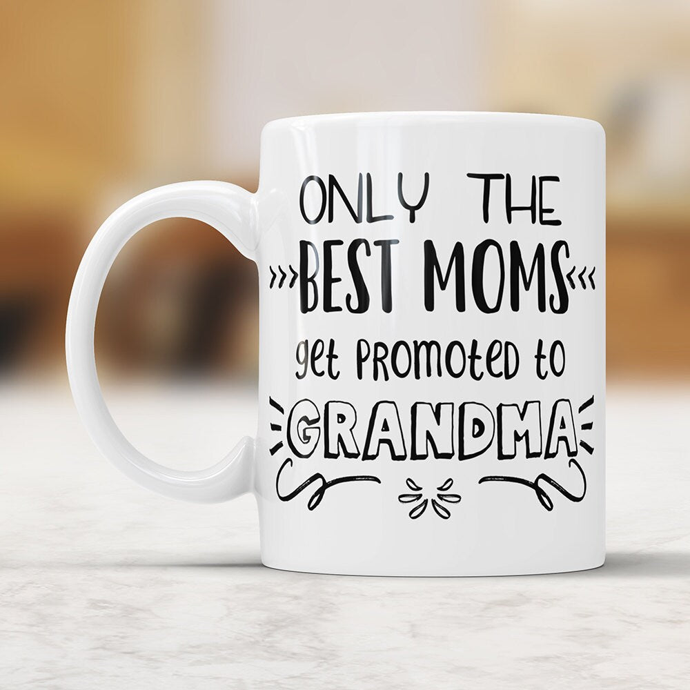 Promoted to Grandma Mug - New Grandma Announcement Gift