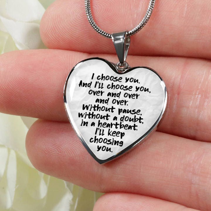 Personalized Love Note Necklace Love Message Pendant Wedding Vows Keepsake Love Gift For Wife Anniversary Necklace From Husband Gift To Her