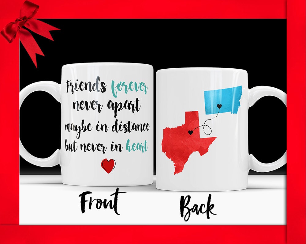 Personalized State Coffee Mug: Long Distance Relationship Gift