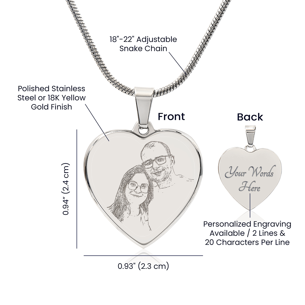 Personal heart neklace