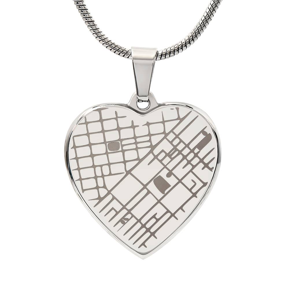 Personalized Fingerprint Heart Necklace: Engraved Handwriting, Gold or Silver