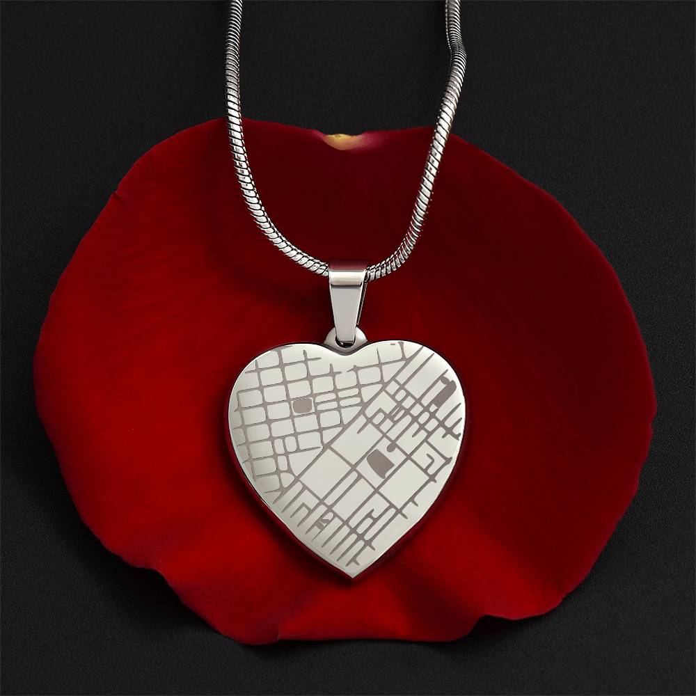 Personalized Fingerprint Heart Necklace: Engraved Handwriting, Gold or Silver