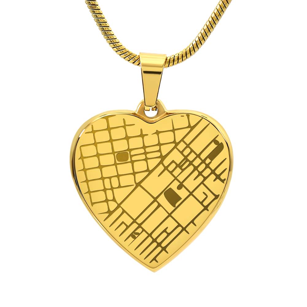 Personalized Fingerprint Heart Necklace: Engraved Handwriting, Gold or Silver