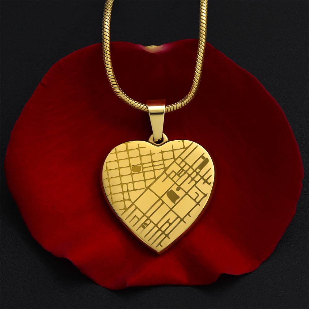 Personalized Fingerprint Heart Necklace: Engraved Handwriting, Gold or Silver