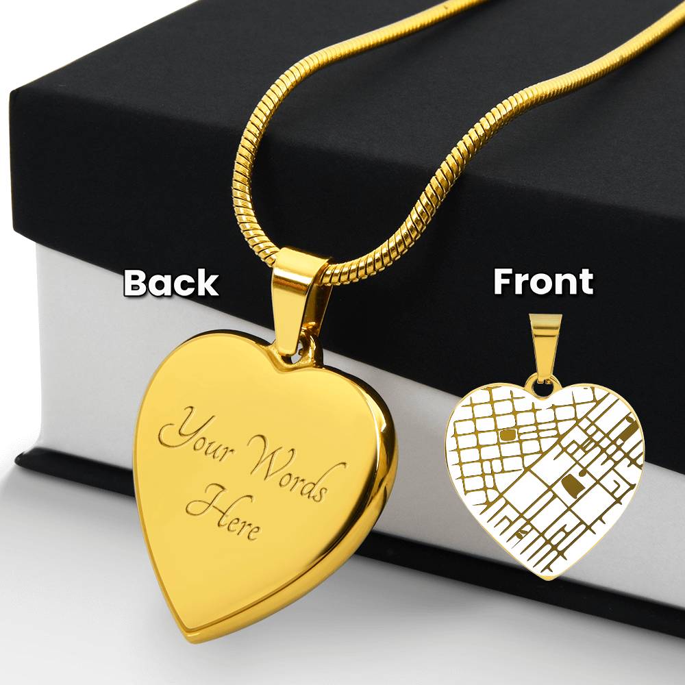 Personalized Fingerprint Heart Necklace: Engraved Handwriting, Gold or Silver