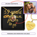 59th Anniversary Heart Necklace: Engraved Gold Pendant, Wife Gift