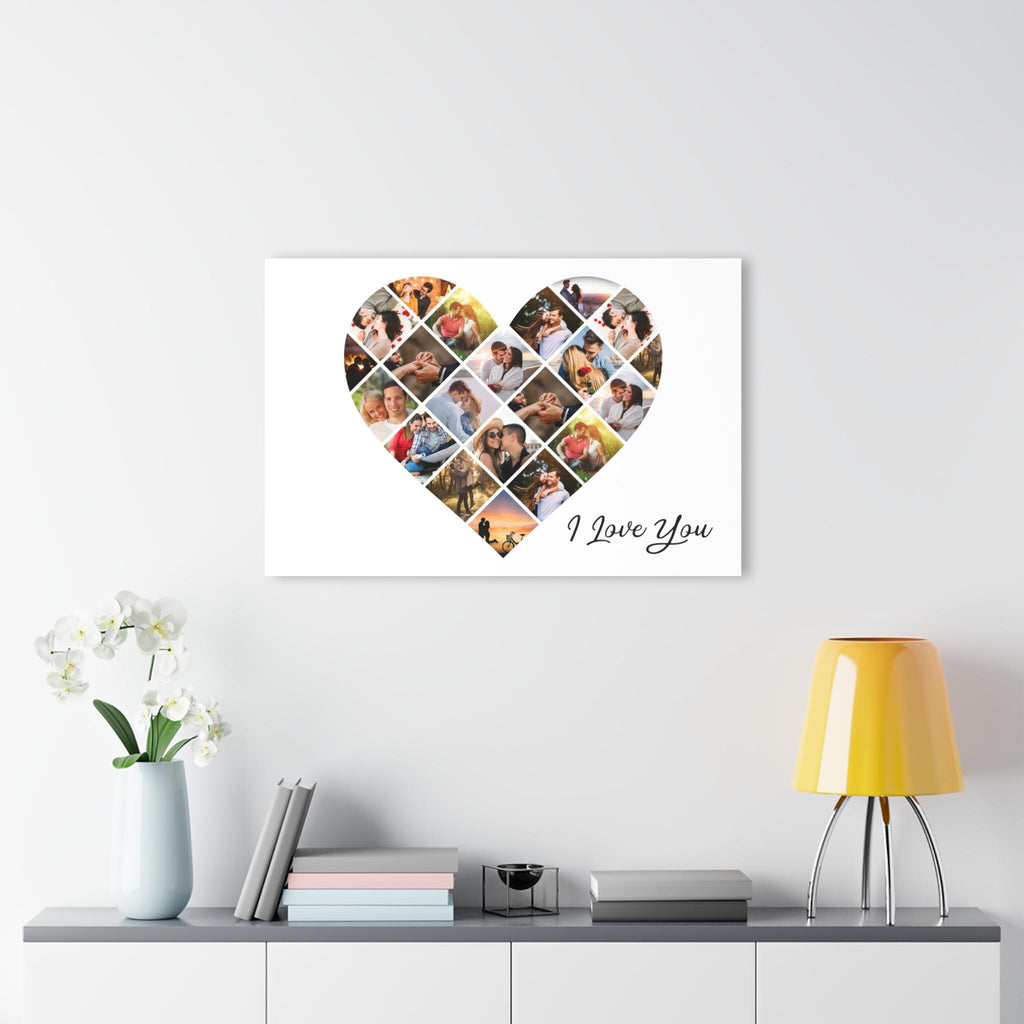 Custom Acrylic Photo Heart Collage Personalized Picture Wall Art Gift Anniversary, Wedding, Family, Couple, Valentine's Day, Acrylic Print