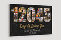 33rd Anniversary Photo Collage Canvas: Custom Year Gift