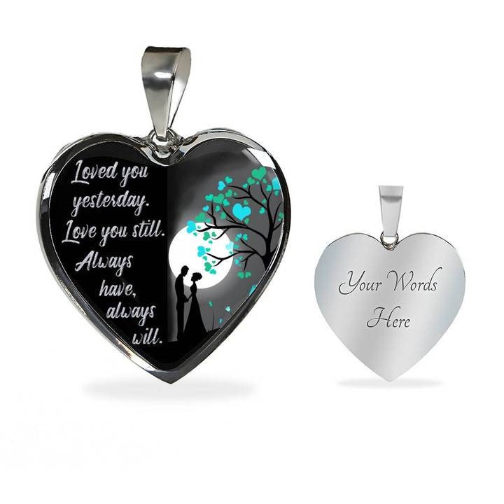 Wife Gift Birthday Wife Necklace Gold Silver Wife Heart Necklace Wife Quote Pendant Gift From Husband Anniversary Necklace Gift for wife