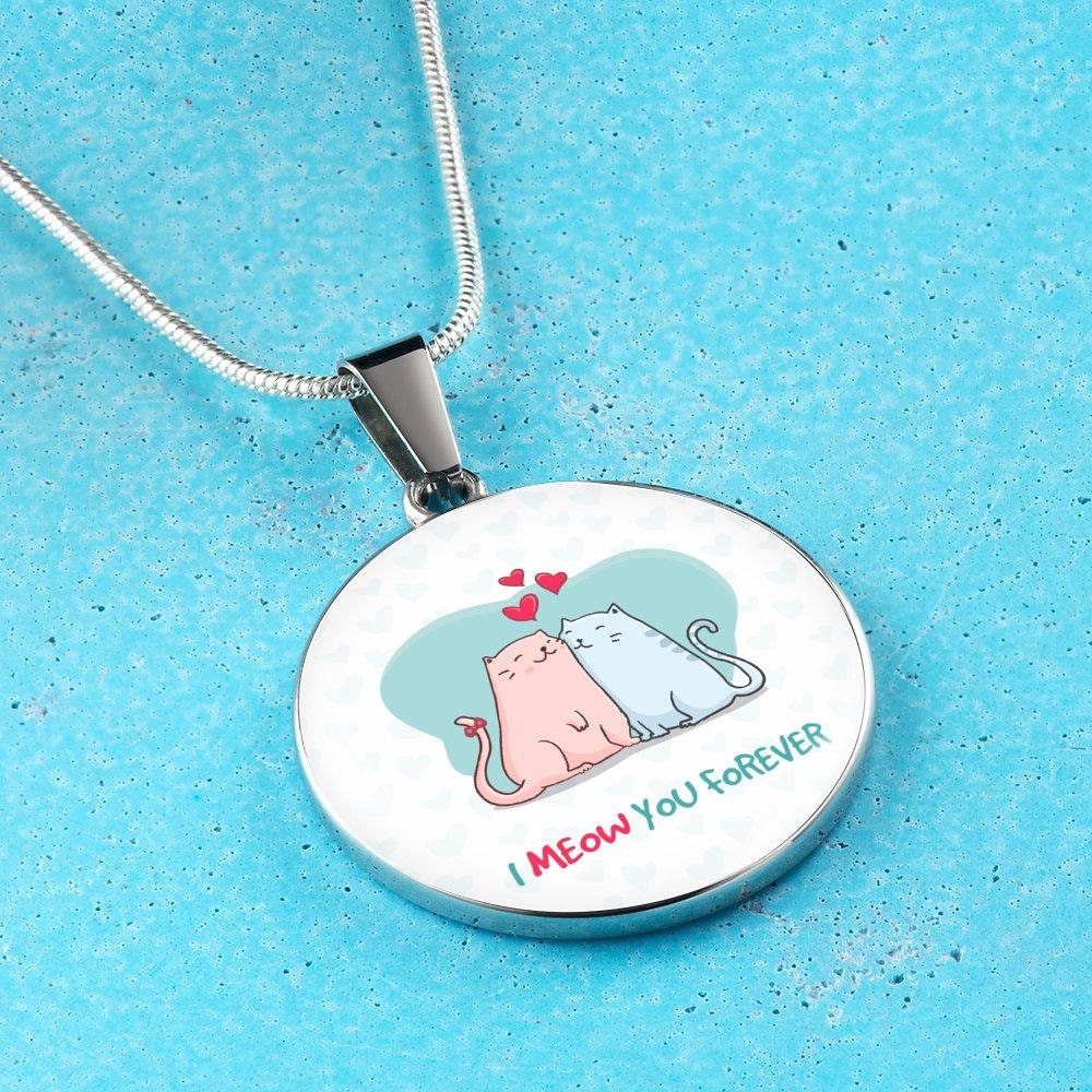 I Meow You Forever - Cute Luxury I Love You Necklace Cat Gift For Women Best Friend Present Birthday Gift To Wife Cat Lady Gifts Anniversary