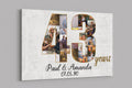 43rd Anniversary Photo Collage Canvas: Personalized Wall Art Gift