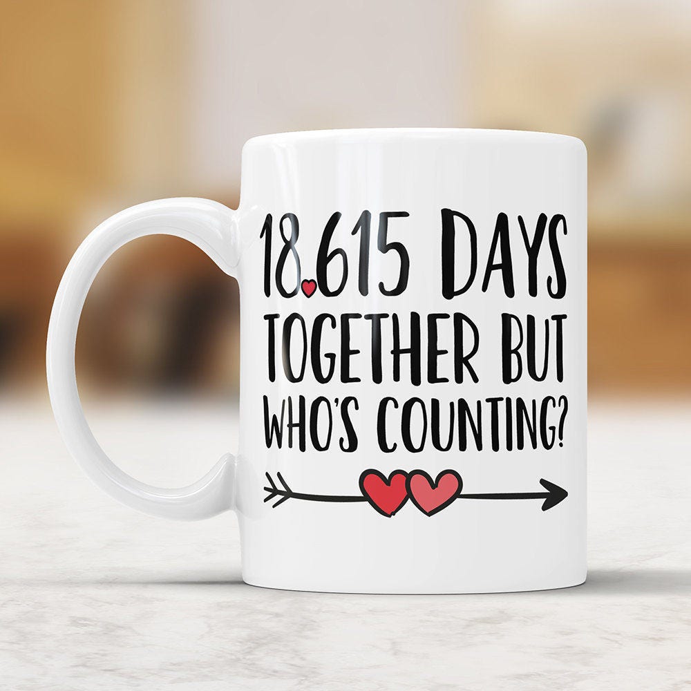 51st Anniversary Coffee Mug: 18615 Days Together Funny Gift