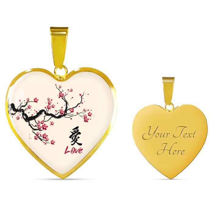 Love Necklace Gold Silver For Woman Heart Necklace For Women Gift From Love Anniversary Present For Wife Valentine's Day Gift Engraved Charm