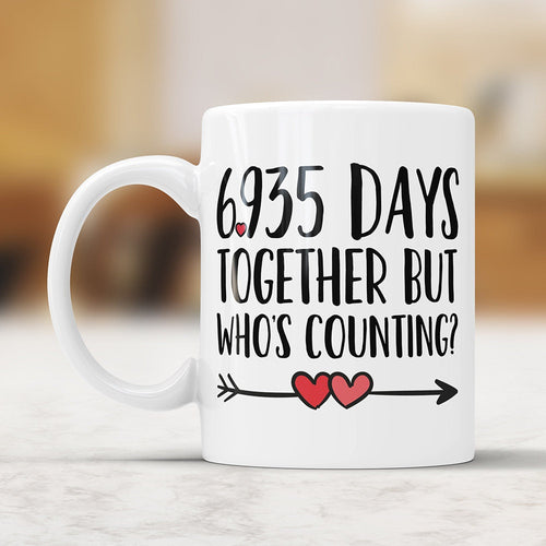 19th Anniversary Coffee Mug: 6935 Days Together Funny Gift