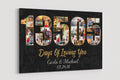 37th Anniversary Photo Collage Canvas: Custom Year Gift