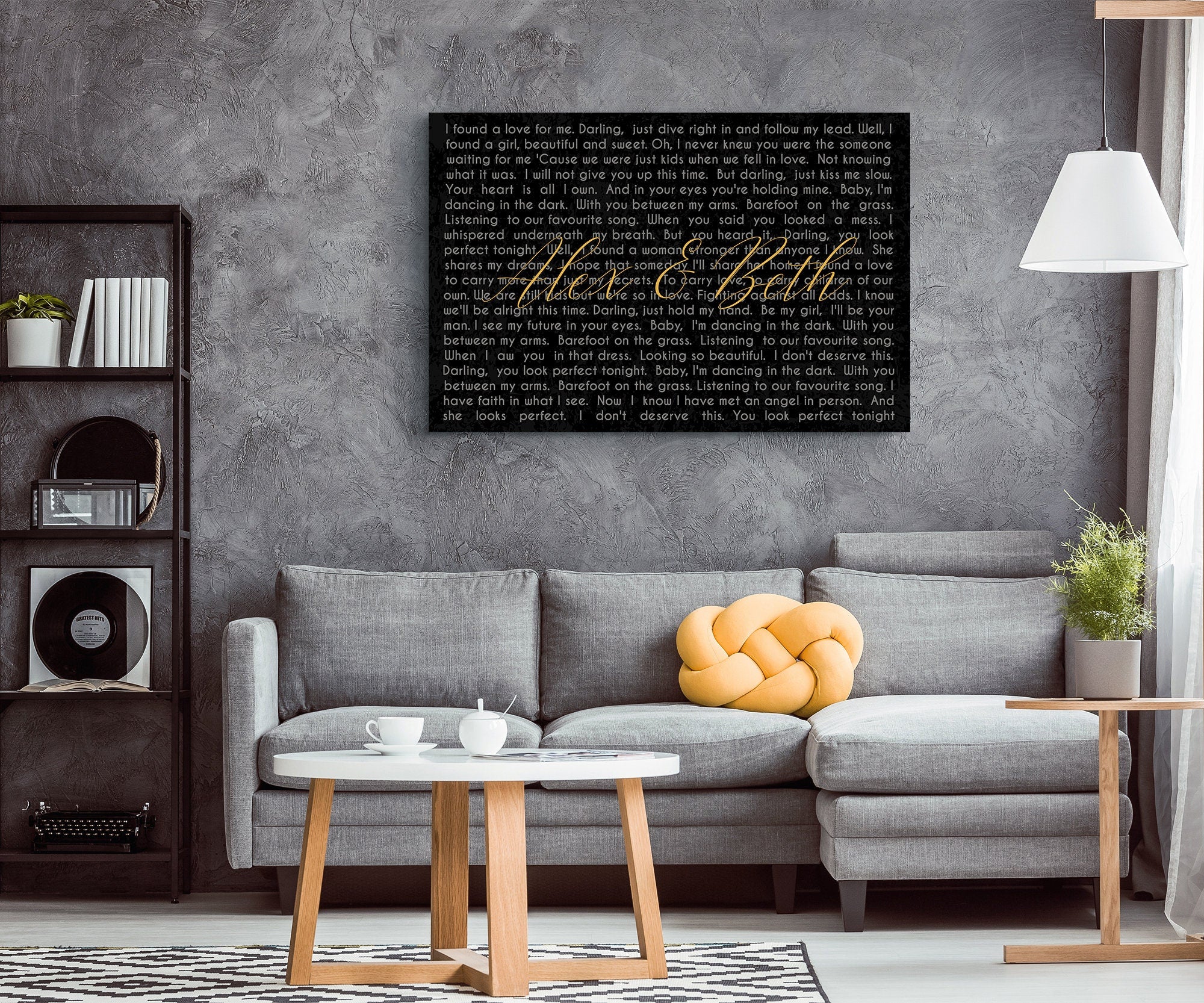 Personalized Wedding Song Lyrics Canvas Art: First Dance Gift