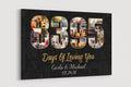 23rd Anniversary Photo Collage Canvas: Custom Year Gift