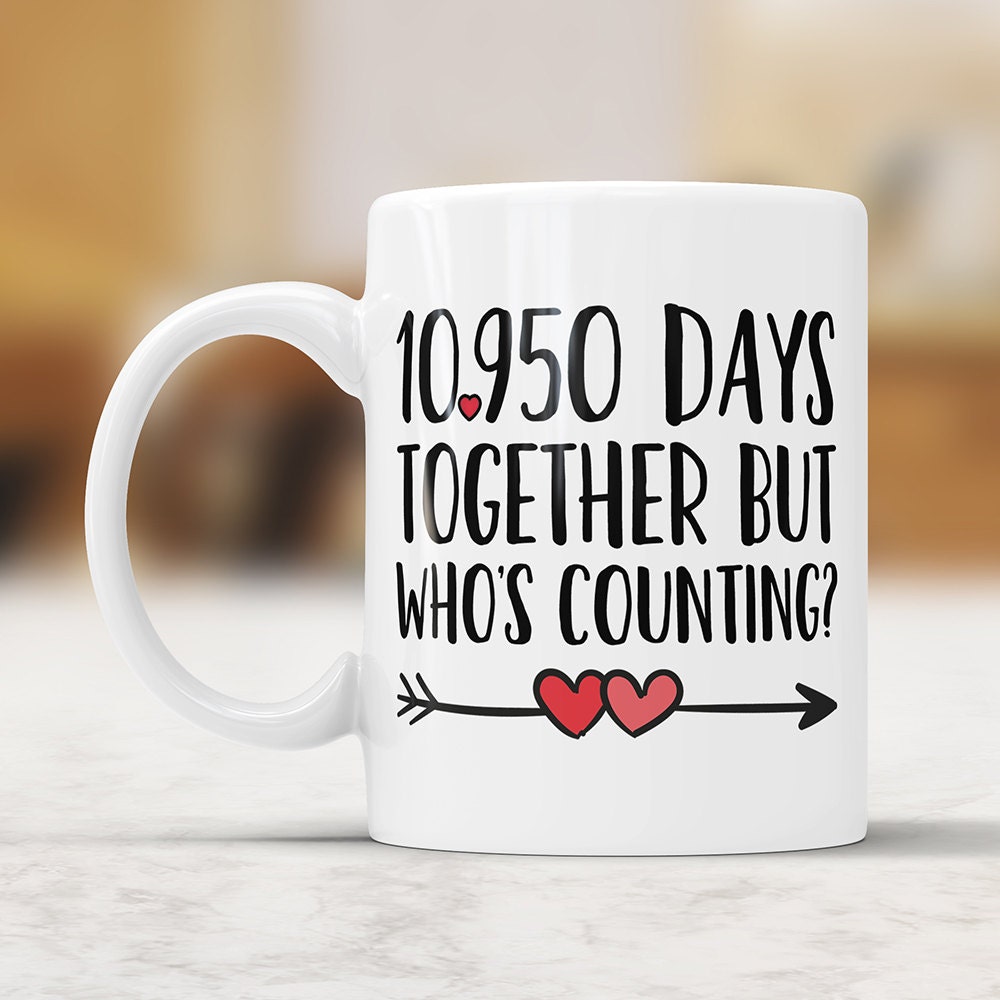 30th Anniversary Coffee Mug: 10950 Days Together Funny Gift