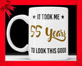 55th Birthday Mug: Funny Novelty Gift, Ceramic Coffee Cup