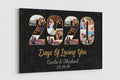 8th Anniversary Photo Collage Canvas: Custom Year Art Gift
