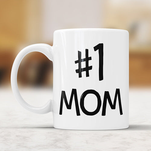 1 Mom Coffee Mug - Number One Mom Ceramic Coffee Cup Perfect Gift For Mother Mothers Day Gifts From Daughter Son