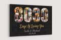 22nd Anniversary Photo Collage Canvas: Custom Year Art Gift