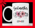 Floral Godmother Coffee Mug: Godparent Announcement Gift