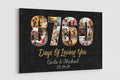 24th Anniversary Photo Collage Canvas: Custom Year Art Gift
