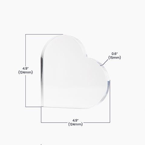 Heart Acrylic Photo Collage: Sentimental Gift Plaque (4.9 inch)