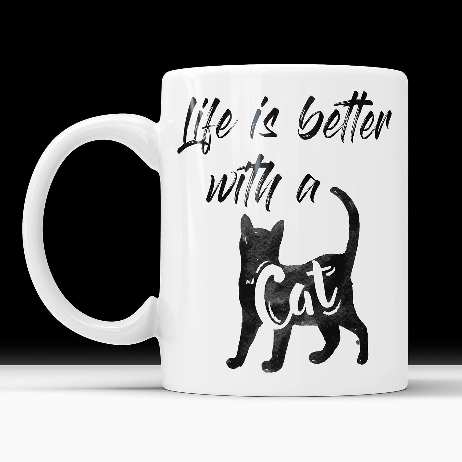 Life is Better With A Cat Mug, Custom Cat Mom, Cat Lover Gift, Gift For Cat Mom, Cat Lover Mug, Cat Mom Mug, Cat Mom Gift