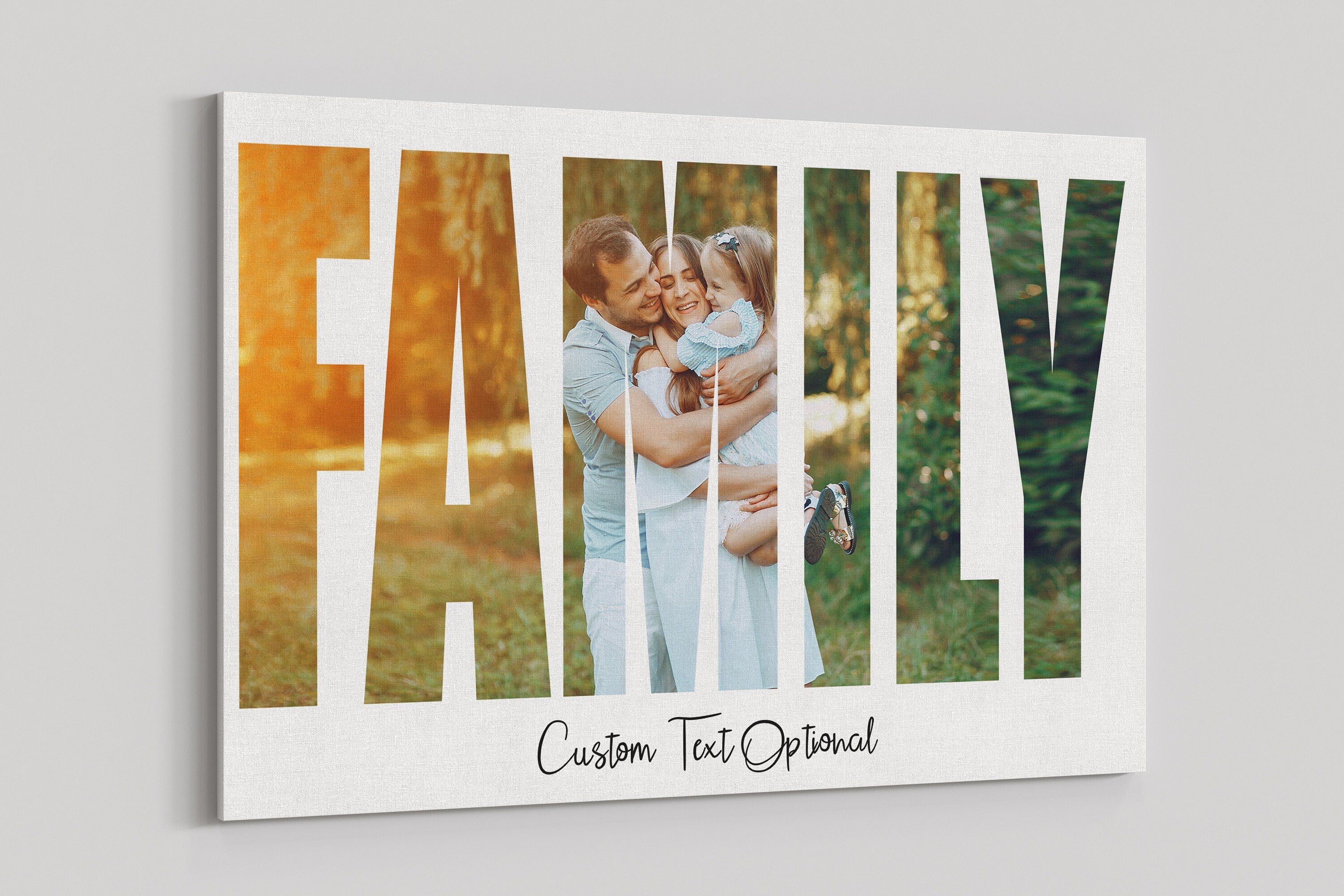 Custom Family Photo Collage Canvas: Personalized Wall Art