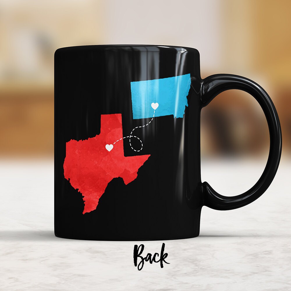 Personalized State Coffee Mug: Long Distance Relationship Gift