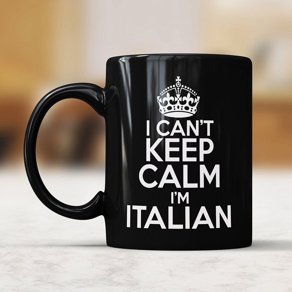 Funny Italian Black Coffee Mug - Gift for Italians