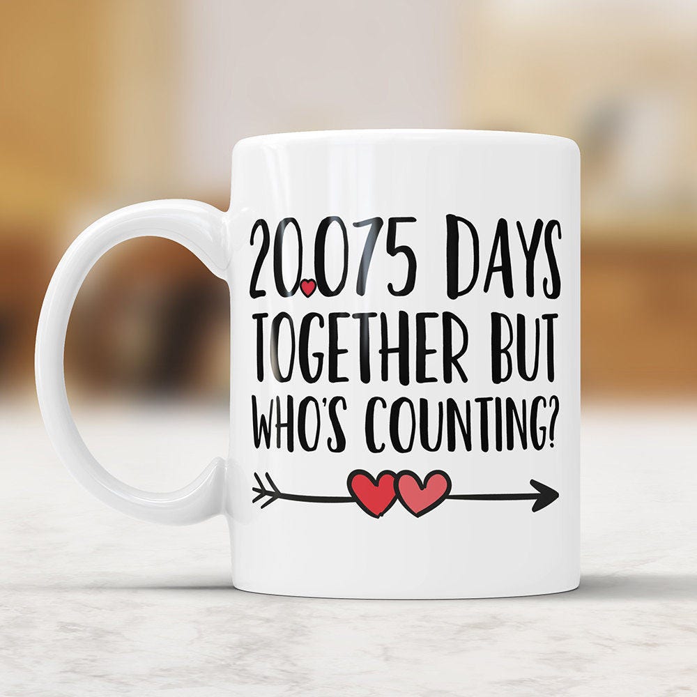 55th Anniversary Coffee Mug: 20,075 Days Together Funny Gift