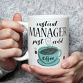 Instant Manager Coffee Mug: Funny Novelty Gag Gift