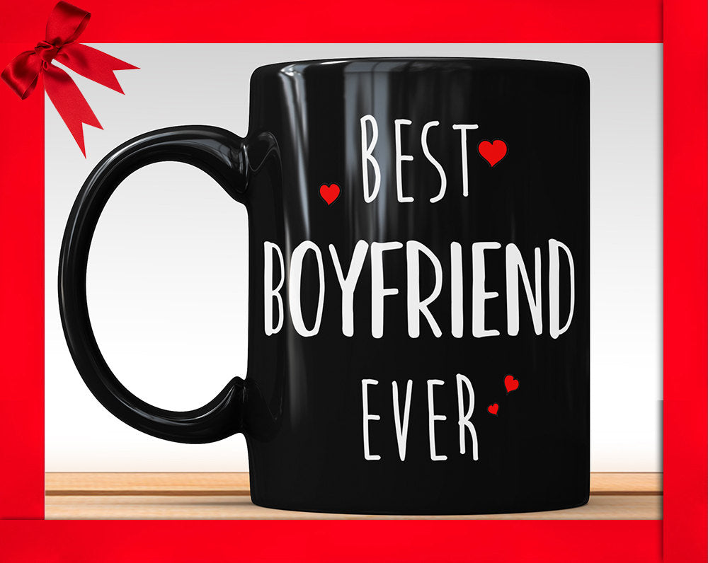 Best Boyfriend Ever Black Coffee Mug - Perfect Gift For Boyfriend Valentines Gift for Him