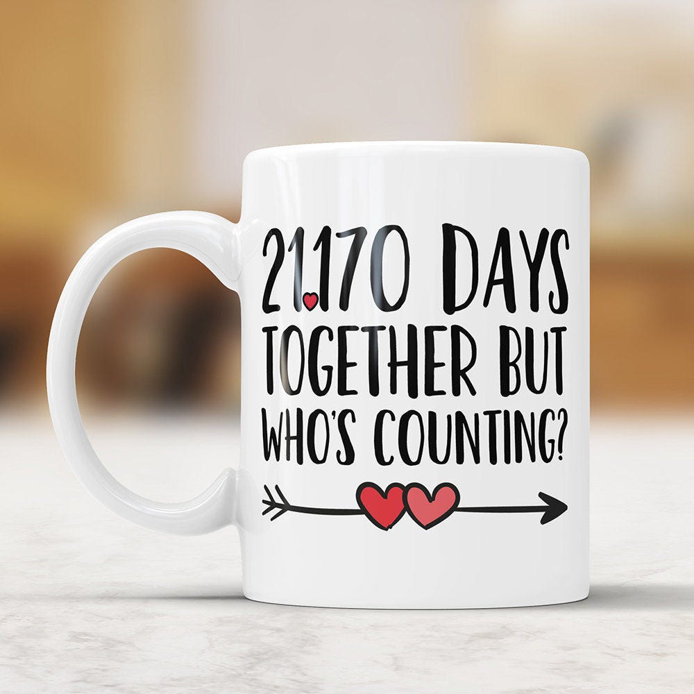 58th Anniversary Coffee Mug: 21170 Days Together Funny Gift
