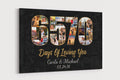 18th Anniversary Photo Collage Canvas: Custom Year Art Gift